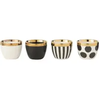 Jline Boite de 4 tasses ceramique mix