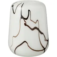 J-Line Vase effet fume etroit verre blanc/noir
