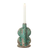 J-Line Vase/chandelier naga ceramique azur/marron