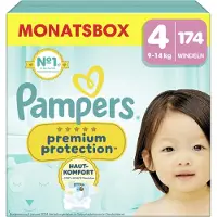 Pampers Premium Protection Pack 1 Mois, Taille 4, 174 couches