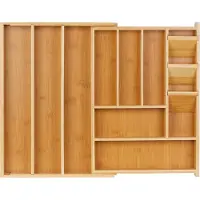 Relaxdays Range-couverts, Range-couverts, Marron