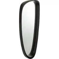 J-Line Miroir Giles Mdf Verre Noir Long