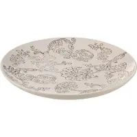 Jline Assiette decorative zen porcelaine blanc/noir
