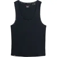 Superdry Femme Débardeur à Bordure Dentelle Vintage Bleu Marine Taille: 44