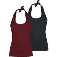 R.e.d. by emp Débardeur de - Dos-Nu - Lot De 2 - M - 4XL - pour Femme - noir/bordeaux - Taille XL
