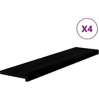vidaXL Marches d'escalier 4 pcs marron foncé 110x30x2 cm chêne massif