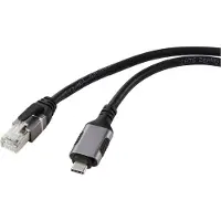 Renkforce Câble adaptateur USB, réseau (1x USB-C mâle - 1x RJ45 mâle) 5.00