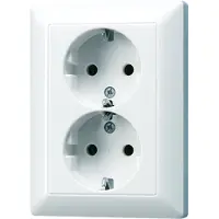 JUNG Prise de courant SCHUKO AS5020KIUWW double (AS5020KIUWW)