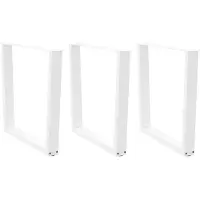 vidaXL Pieds de table de salle à manger en V 3 pièces blanc 80x(72-73,3) cm acier