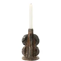 J-Line Vase/chandelier ceramique marron/noir