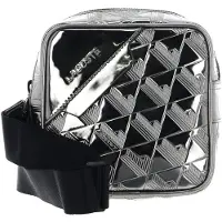 Lacoste sac de soirée sac à épaule bandoulière The Blend Square Crossover Bag Silver Black argenté