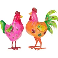 J-Line Coq acier mix assortiment de 2 large