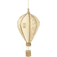J-Line Montgolfière suspendue polyfoam/textile blanc/or small