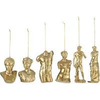 J-Line Boite 6 suspension statue romaine resine or