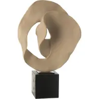 J-Line Deco abstrait sur socle resine beige/noir