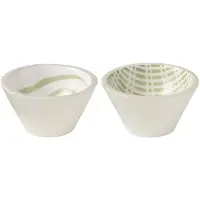 J-Line Bol bois de manguier vert/blanc small assortiment de 2