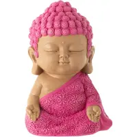 J-Line Moine zen resine rose