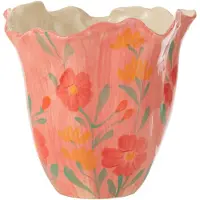 J-Line Vase alegria fleurs large argile mix