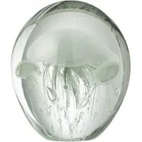 J-Line Presse papier calypso verre transparent/vert large