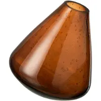 J-Line Vase topaz verre marron fonce