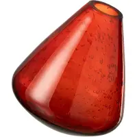 J-Line Vase topaz verre orange fonce