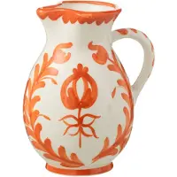 J-Line Pitcher granada ceramic white/orange medium