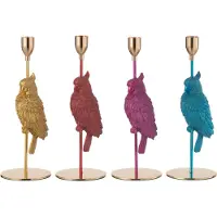 J-Line Chandelier oiseau resine mix assortiment de 4