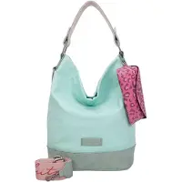 Fritzi aus Preußen Sac bandoulière 'Izzy' gris / menthe / rose