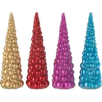 J-Line Sapin de noel boules resine mix large assortiment de 4