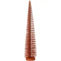 J-Line Sapin de noël décoratif paillettes plastique cuivre medium