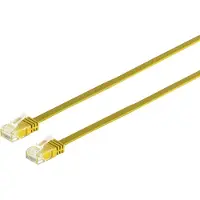 Tecline Câble patch plat U/UTP cat. 6 slim jaune 15m