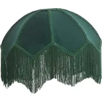 Light & Living - Abat-Jour - Malacia - Vert - Raffia Velours Tissu - Ø 35cm - E27 - 3906876