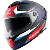 Bogotto FF118 Vilial casque, noir mat/blanc/rouge/bleu, S