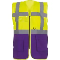 Yoko Gilet multifonction haute visibilité Jaune / Violet S
