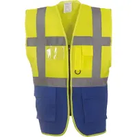 Yoko Gilet multifonction haute visibilité Bleu Royal / Jaune XL