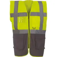 Yoko Gilet multifonction haute visibilité Yoko Jaune / Gris XXL