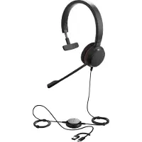 Jabra Evolve 20 SE Headset Casque filaire Bureau/Centre d'appels USB Type-C / USB Type-A Noir