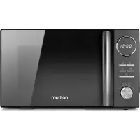 Medion Micro-ondes 3 en 1 avec gril et fonction air chaud (23 litres, 900 watts, 1.000 watts gril, 1.680 watts air chaud, 10 programmes automatiques, fonction décongélation, écran, MD11493) noir