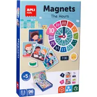 APLI Kids Jeu d'apprentissage de l'horloge magnétique, 28x18 cm, 5 ans+, 96 pièces,