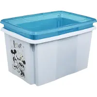 Keeeper Boîte de rangement - - Micky Mouse - 45 L - Empilable - Bleu Nuageux