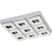Eglo LED plafonnier Fradelo 9x4w - 3000K - 44cm chromé avec cristal