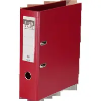 Pierre by Elba Classeur rado plast, largeur dos : 80 mm, rouge DIN A4, couverture extérieure-intérieure PVC, avec (A4, 80 mm, 1 pcs)