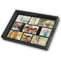Zep Photo Tray Black Wood Fototablett 9 Bilder W002 43x35 Cm Noir