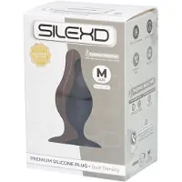 Silexd Plug Premium en Silicone Noir Medium Modèle 2 (9,3 x 3,5 cm) 1 pc(s) Dilatateur Anal