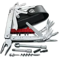 Victorinox SwissTool X Plus 3.0339.L pince multifonction avec clé à cliquet, étui en cuir