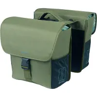Basil Sacoche vélo double GO MIK 32 litres 14 x 27 x 31 cm - vert foncé