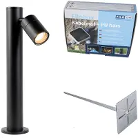 QAZQA Lampe d'extérieur noir 45 cm réglable IP44 - Solo