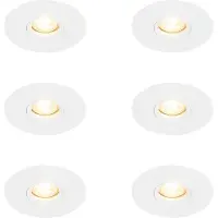QAZQA Lot de 6 Spot encastré moderne blanc 12 cm - Buco