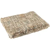 J-Line Plaid tweed acrylique/coton bleu clair/beige