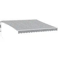 vidaXL Store automatique avec LED anthracite et blanc 400 x 300 cm